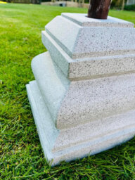 My Square Mile Stone Parasol Base 18Kg Grey Terrazzo Granite Marble Garden - thumbnail 3