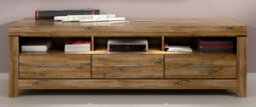 Impact Furniture Wide Tv Unit Large Tv Stand Long Cabinet Modern Drawer Storage Led Light 200Cm Oak Effect Media Entertainment Gent - thumbnail 2