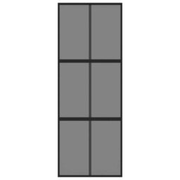 Berkfield Modern Sliding Door Black 76X205 Cm Tempered Glass And Aluminium - thumbnail 4