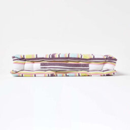 Homescapes Cotton Osaka Green Stripes Floor Cushion, 40 X 40 Cm - thumbnail 5