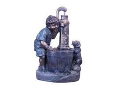 Outdoor Living UK Boy & Dog At Pump With Protective Cover