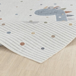 Livabliss Kids Machine Washable Beige/grey Bedroom Dino Area Rug 80 X 150 Cm - Easy Care, Non Shedding, Soft & Safe Rug For Kids Spaces - thumbnail 4