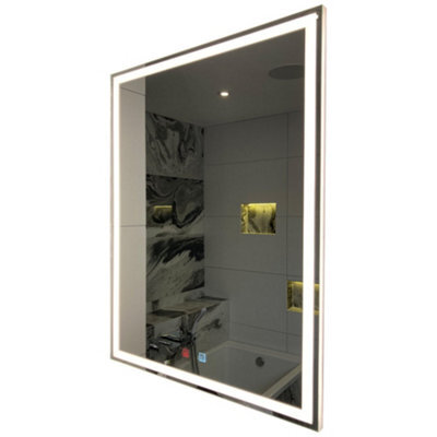 Illuminated 600 X 800mm Ip44 Led Bathroom Mirror With Demister And Tunable White Light - image 1
