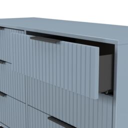 Ancona Matt Denim Blue 6 Drawer Chest (H)678mm (W)1130mm (D)395mm - thumbnail 6