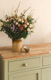 Statement Furniture Florence Sideboard With Cupboard And 2 Drawers - Sage Green - thumbnail 2