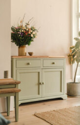 Statement Furniture Florence Sideboard With Cupboard And 2 Drawers - Sage Green - thumbnail 3