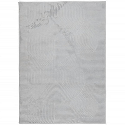 Berkfield Modern Rug Iza Short Pile Scandinavian Look Grey 200X280 Cm