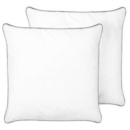 Beliani Set Of 2 Pillows Pelister High Microfibre 80 X 80 Cm White - thumbnail 1