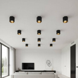 Ultra Beam Lighting Ultrabeam 5 Watt Hexagonal Black Surface Mounted Ceiling Spotlight - 5 Watt Gu10 Lamp - 3000K Warm White - thumbnail 3