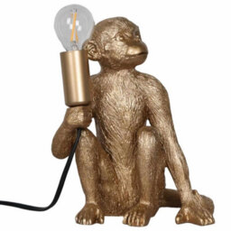 First Choice Lighting Set Of 2 Gold Monkey Table Lamp Or Bedside Lights - thumbnail 2