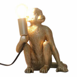 First Choice Lighting Set Of 2 Gold Monkey Table Lamp Or Bedside Lights - thumbnail 3