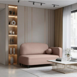 Solo Sofa Bed With Sleeping Function And Storage Compartment Polyurethane Foam Wooden Metal Legs 162X93X97Cm Beige Right - thumbnail 1