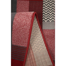 Melrose Colorama Montreal Red Square Design Small Indoor Area Rug 080/150Cm - thumbnail 3