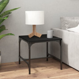 Berkfield Industrial Side Tables 2 Pcs Black 40X40X35 Cm Engineered Wood - thumbnail 3