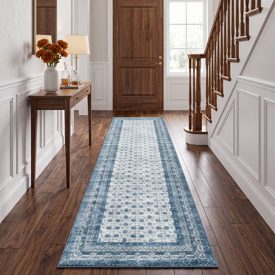 Decoranddecor Hallway Runners, Washable Rugs, Carpet Runner Rug, 60X240Cm, Non-Slip, Pet Friendly, Low Pile, Persian Rug - Nova - image 1