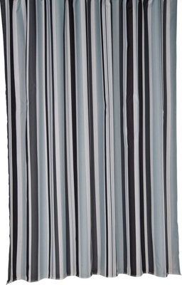 Simpa Heart Of House Coda Black Stripe Shower Curtain (L) 1800M