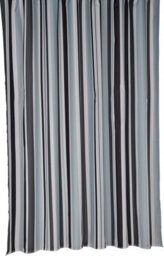 Simpa Heart Of House Coda Black Stripe Shower Curtain (L) 1800M