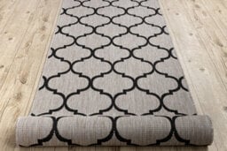 RugsX Runner Sizal Floorlux Design 20608 Moroccan Trellis Silver / Black 70   70X400 Cm - thumbnail 5