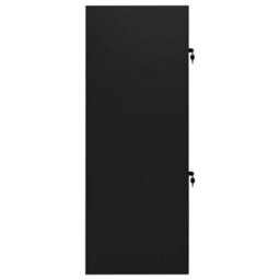 Berkfield Saddle Cabinet Black 53X53X140 Cm Steel - thumbnail 3