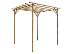 Edecks Heavy Duty Rustic Rose Wooden Garden Pergola (W 2250mm X D 2250mm) With Concrete In Posts (2.4M) - thumbnail 4