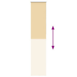 Berkfield Roller Blind Blackout Beige 60X230 Cm Fabric Width 55.7 Cm Polyester - thumbnail 5