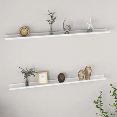Vidaxl Wall Shelves 2 Pcs White 115X9X3 Cm - image 1