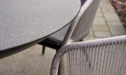 Primrose Living Lifestyle Rope 4 Seater Chairs & Table Grey Garden Furniture Dining Set - thumbnail 3