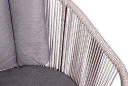 Primrose Living Lifestyle Rope 4 Seater Chairs & Table Grey Garden Furniture Dining Set - thumbnail 6