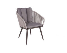 Primrose Living Lifestyle Rope 4 Seater Chairs & Table Grey Garden Furniture Dining Set - thumbnail 5