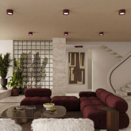 Luminosa Lighting Luminosa Modo Surface Mounted Downlight Burgundy 2X Gx53 - thumbnail 8