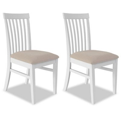 Statement Furniture Florence Highback Upholstered Chairs Set Of 2 - White - image 1
