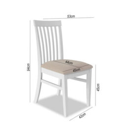 Statement Furniture Florence Highback Upholstered Chairs Set Of 2 - White - thumbnail 4