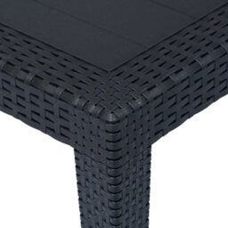 Walplus Garden Table Anthracite 150X90X72 Cm Plastic Rattan Look - thumbnail 3