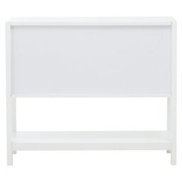 Orsina Versatile White Wood Side Cabinet, Rustic Bedside Cabinet, Easily Maintained Display Cabinet With Storage - thumbnail 3