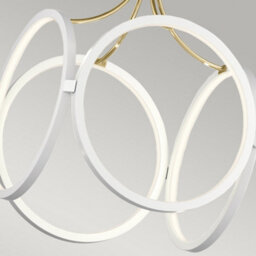 Luminosa Lighting Luminosa Kichler Ciri Integrated Led Pendant Ceiling Light White With Champagne Gold, 3000K - thumbnail 4