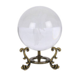 Stardust Fairy Laser Engraved Glass Crystal Ball & Stand Fairycore Decor - thumbnail 3
