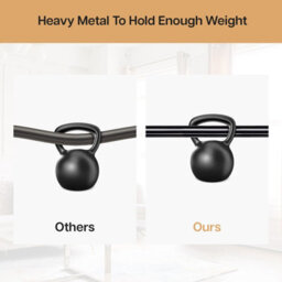 Moonlight Bedding Extendable Metal Curtain Pole With Ball Finials - Adjustable Plain Curtain Rod(Matte Black, 28 - 48 Inches) - thumbnail 7
