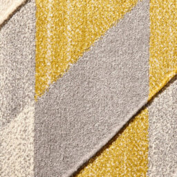 Beige Grey Yellow Abstract Geometric 15mm Pile Stain-Resistant Rug For Bedroom, Dining Room, Living Room-80Cm X 150Cm - thumbnail 4