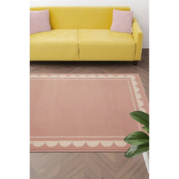 Melrose Colorama Scallop Blush Medium Indoor Area Rug 120/170Cm - thumbnail 1