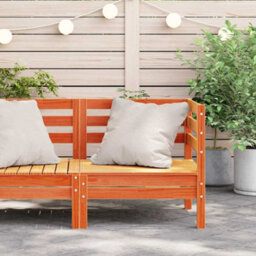 Berkfield Garden Sofa Corner Wax Brown Solid Wood Pine - thumbnail 3