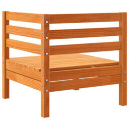 Berkfield Garden Sofa Corner Wax Brown Solid Wood Pine - thumbnail 6