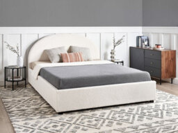 Beliani Ottoman Bed Boucle Vaucluse 160 X 200 Cm (Eu King Size) Off-White - thumbnail 2