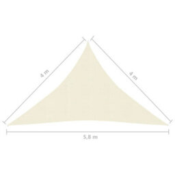 Berkfield Sunshade Sail 160 G/m2 Cream 4X4X5.8 M Hdpe - thumbnail 6