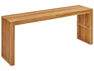 Wyld And Coco Luxegarden Acacia Solid Wood Garden Dining Table 150 X 35 Cm Light Oil Finish 4-Seater Indoor Outdoor - image 1