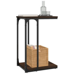 Berkfield Industrial Side Table Brown Oak 40X30X60 Cm Engineered Wood - thumbnail 4