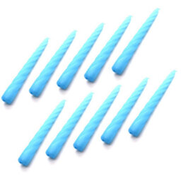 "SolaDirect Tapered Dinner Candles, Table Spiral Candles, Pack Of 10, Decorative Household Candles, Up To 7 Hours, 23 Cm / 9"" (Blue)" - thumbnail 5