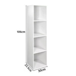 4 Cube Storage Unit Bookcase Wooden Storage Cabinets Book Shelf Display Unit - thumbnail 2