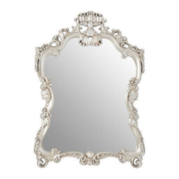 Orsina Champagne Decorative Swirl Design Wall Mirror,distinctive Mirror With Cartouche Frame,perfect For Gifting - thumbnail 1