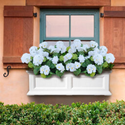 10 Artificial Geraniums And Begonias, Artificial Flowers For Decoration, Artificial Decorative Flowers, White, 35 Cm - thumbnail 5