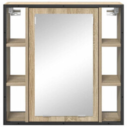 Walplus Bathroom Mirror Cabinet Beige 60 X 16 X 60 Cm Engineered Wood - thumbnail 6